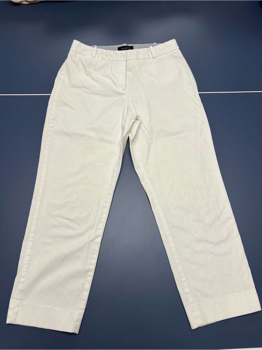 Talbots White Cotton Capris Pants